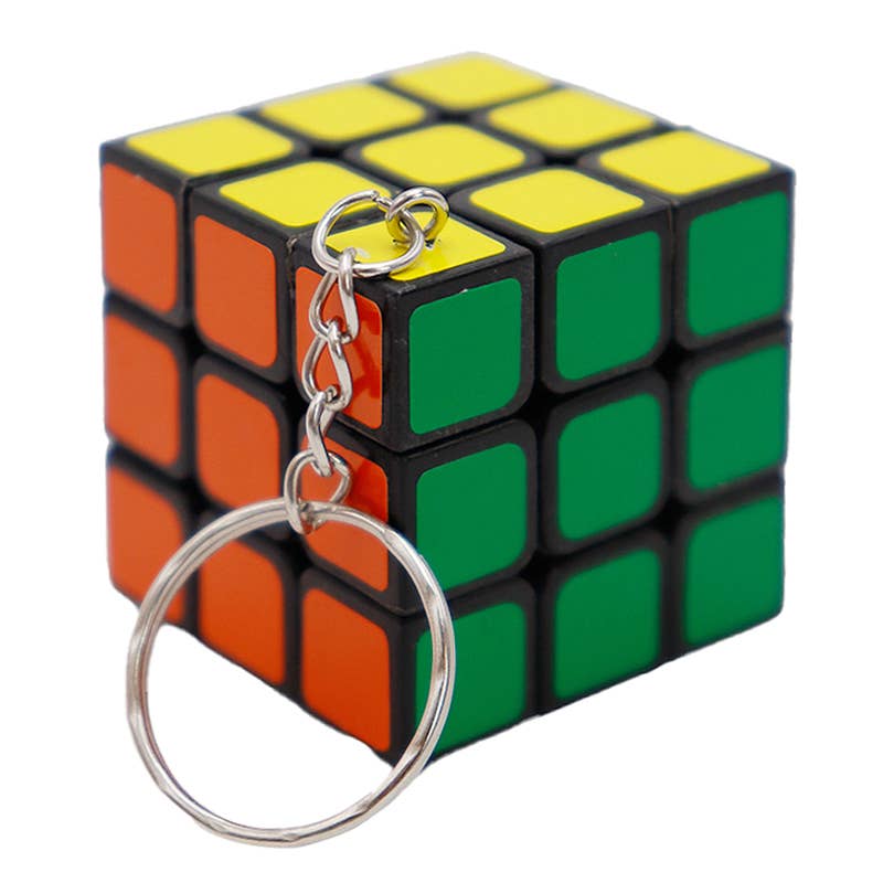 Magic Cube Puzzle Keychain
